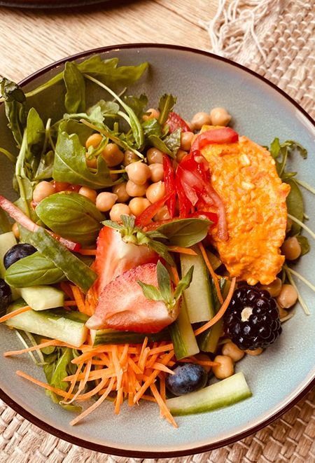 Salade de pois chiches & carottes aux 3 épices